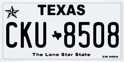 TX license plate CKU8508