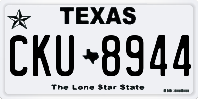 TX license plate CKU8944