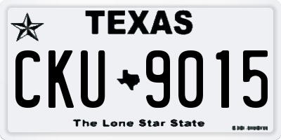 TX license plate CKU9015
