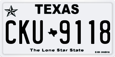 TX license plate CKU9118