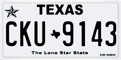 TX license plate CKU9143