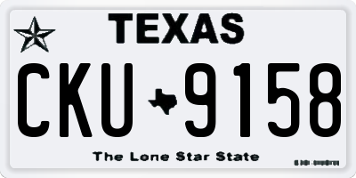 TX license plate CKU9158