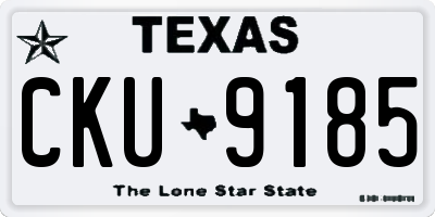 TX license plate CKU9185