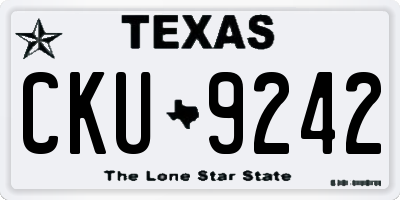 TX license plate CKU9242