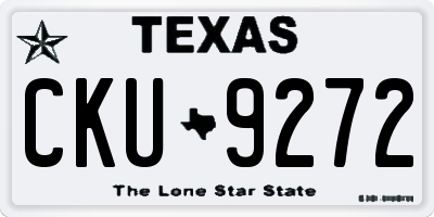 TX license plate CKU9272