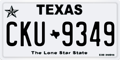 TX license plate CKU9349