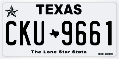 TX license plate CKU9661