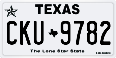 TX license plate CKU9782
