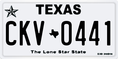 TX license plate CKV0441