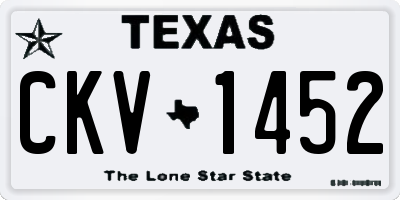 TX license plate CKV1452