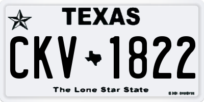 TX license plate CKV1822
