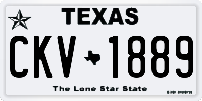 TX license plate CKV1889