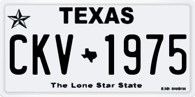 TX license plate CKV1975