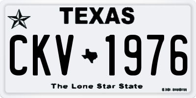 TX license plate CKV1976