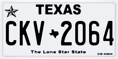 TX license plate CKV2064