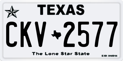 TX license plate CKV2577