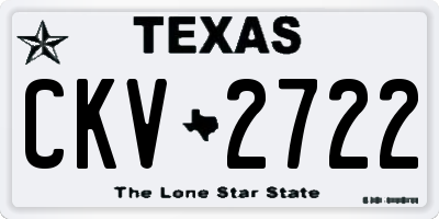 TX license plate CKV2722