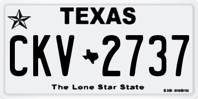 TX license plate CKV2737