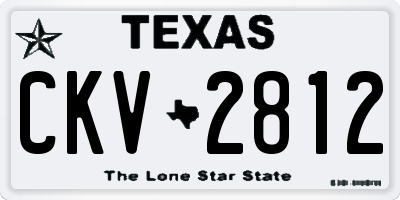 TX license plate CKV2812