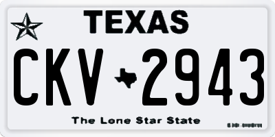 TX license plate CKV2943