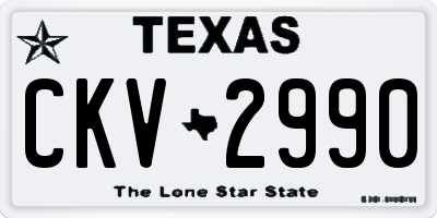 TX license plate CKV2990