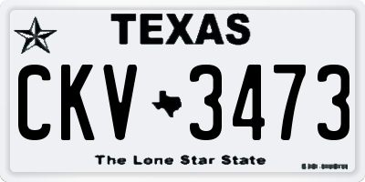 TX license plate CKV3473