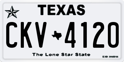 TX license plate CKV4120