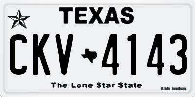 TX license plate CKV4143