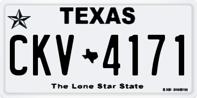 TX license plate CKV4171