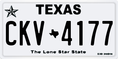 TX license plate CKV4177