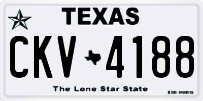 TX license plate CKV4188