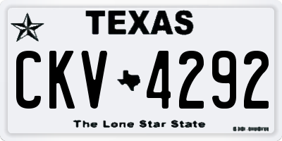 TX license plate CKV4292