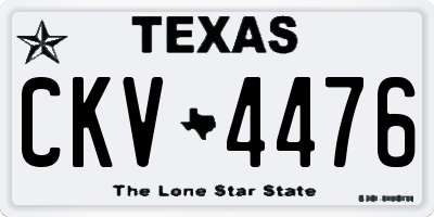 TX license plate CKV4476