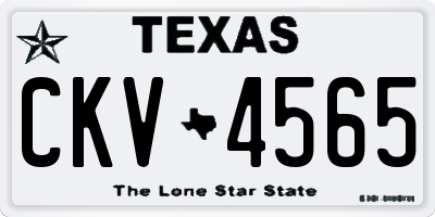 TX license plate CKV4565
