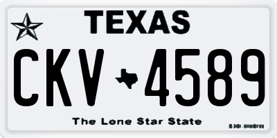 TX license plate CKV4589