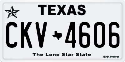 TX license plate CKV4606