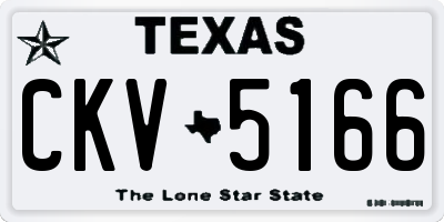 TX license plate CKV5166