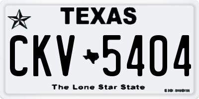 TX license plate CKV5404