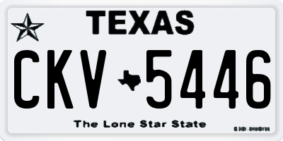 TX license plate CKV5446