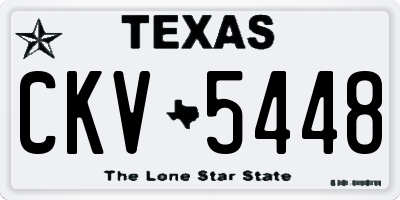 TX license plate CKV5448