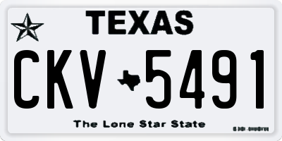 TX license plate CKV5491