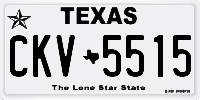 TX license plate CKV5515