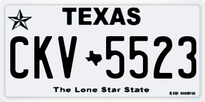 TX license plate CKV5523