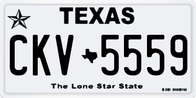 TX license plate CKV5559