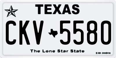 TX license plate CKV5580