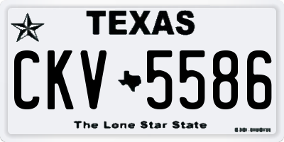 TX license plate CKV5586