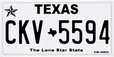 TX license plate CKV5594