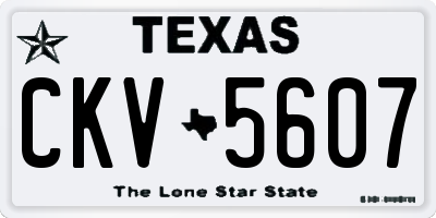 TX license plate CKV5607