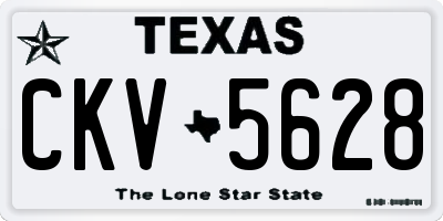 TX license plate CKV5628