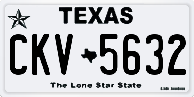 TX license plate CKV5632